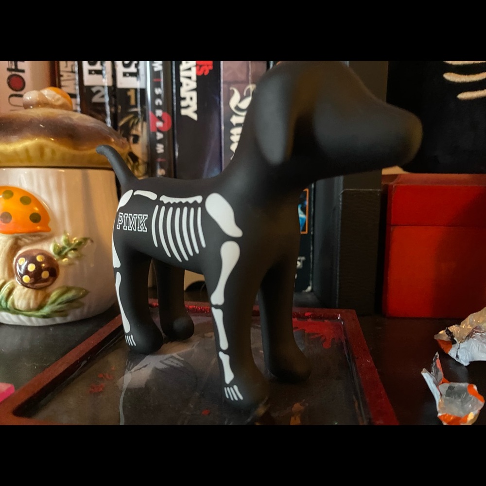 VS PINK mini Halloween skeleton dog